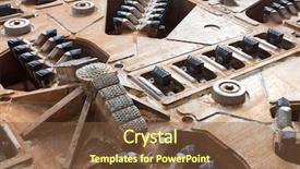  Presentation with construction digging - Theme having detailed close-up of tunnel background and a tawny brown colored foreground