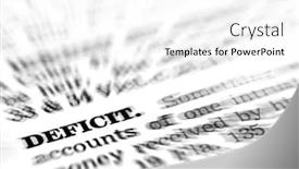  Presentation with definition - PPT layouts with detailed closeup of definition of the word deficit background and a white colored foreground