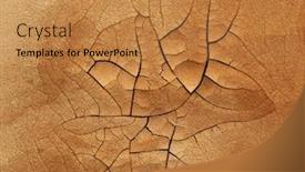  Presentation with climate - Beautiful PPT theme featuring detailed-cracked-soil-showing backdrop and a gold colored foreground
