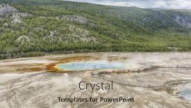  Presentation with yellowstone - PPT theme having detailed-photo-of-grand-prismatic background and a  colored foreground