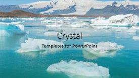  Presentation with glacier - Slide deck consisting of detailed photo of the icelandic background and a light blue colored foreground