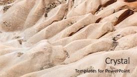  Presentation with cappadocia - Colorful presentation theme enhanced with detailed photo of vivid pink rock formations from above in cappadocia turkey backdrop and a lemonade colored foreground