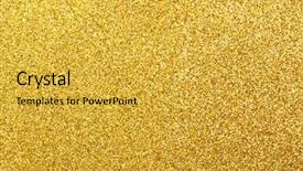  Presentation with gold dust - PPT theme enhanced with detailed texture of glittering golden background and a yellow colored foreground