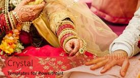  Presentation with bride - Presentation design with details-accessories-bride-and-groom background and a red colored foreground