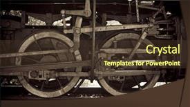  Presentation with steam train - Amazing PPT theme having details from an old steam backdrop and a tawny brown colored foreground