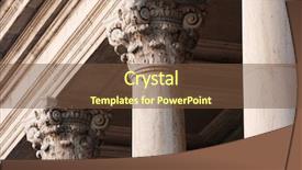  Presentation with building foundation - Beautiful presentation theme featuring details of a historic building backdrop and a tawny brown colored foreground