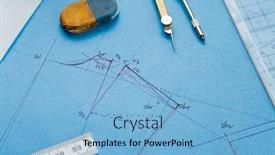  Presentation with compass - Presentation theme having details-of-a-pattern background and a light blue colored foreground