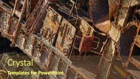  Presentation with structure - PPT theme consisting of details-of-a-sunken-shipwreck background and a tawny brown colored foreground