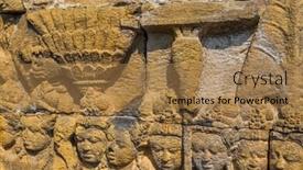  Presentation with borobudur temple - Beautiful presentation featuring borobudur in magelang central java backdrop and a coral colored foreground