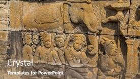  Presentation with borobudur temple - Presentation theme consisting of borobudur in magelang central java background and a violet colored foreground