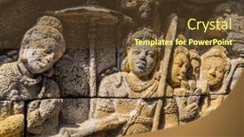  Presentation with borobudur temple - Presentation theme enhanced with details of ancient buddhist temple of borobudur in magelang central java indonesia background and a tawny brown colored foreground