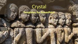  Presentation with borobudur temple - PPT theme enhanced with details-of-ancient-buddhist-temple background and a tawny brown colored foreground