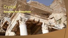  Presentation with ancient roman - Audience pleasing presentation consisting of details of ancient roman gate backdrop and a tawny brown colored foreground