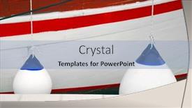  Presentation with boating - Beautiful slide set featuring details-of-boat-side backdrop and a light blue colored foreground