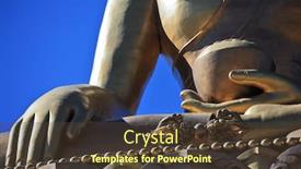  Presentation with buddha - Colorful PPT layouts enhanced with details-of-buddha-statue-thimphu backdrop and a tawny brown colored foreground