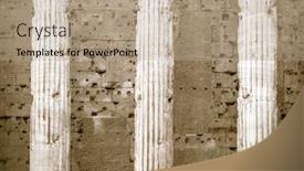  Presentation with rome italy - Slide set with details-of-columns-of-temple background and a coral colored foreground