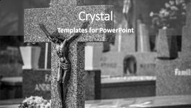  Presentation with angels - Audience pleasing theme consisting of details of crosses and tomb backdrop and a gray colored foreground