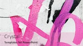  Presentation with wall - Theme with details-of-graffitis-painted background and a coral colored foreground