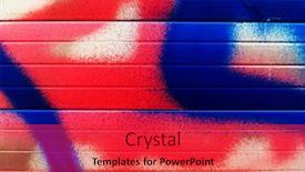  Presentation with design - Colorful presentation design enhanced with details-of-graffitis-painted backdrop and a red colored foreground