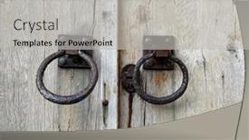  Presentation with rough - Presentation design consisting of details-of-rough-dark-metal background and a light gray colored foreground