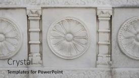  Presentation with motif - Cool new presentation design with details-of-stone-carving-work backdrop and a  colored foreground