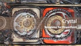  Presentation with mechanism - Cool new presentation design with details of vintage gear backdrop and a coral colored foreground