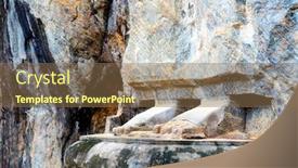  Presentation with preserved - Amazing presentation design having details-of-well-preserved-carvings backdrop and a coral colored foreground