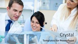  Presentation with dentist - Theme enhanced with details of x-ray background and a light blue colored foreground