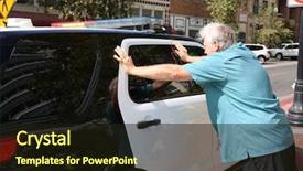  Presentation with dui - Theme having detained by police a man background and a wine colored foreground