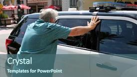  Presentation with dui - Audience pleasing PPT layouts consisting of detained by police a man backdrop and a ocean colored foreground