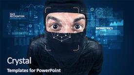  Presentation with computer vision - Presentation theme enhanced with detection and recognition computer vision background and a navy blue colored foreground