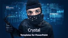  Presentation with computer vision - Slides with detection and recognition computer vision background and a navy blue colored foreground