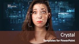  Presentation with computer vision - Colorful slides enhanced with detection and recognition computer vision backdrop and a tawny brown colored foreground