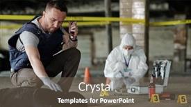  Presentation with crime scene - Presentation design enhanced with detective-inspector-or-policeman background and a tawny brown colored foreground