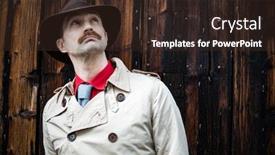  Presentation with slums - Presentation theme having walking in the city slums background and a tawny brown colored foreground