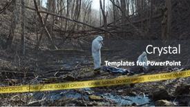  Presentation with crime scene investigation - Audience pleasing slide set consisting of detectives-are-collecting-evidence backdrop and a dark gray colored foreground