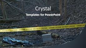  Presentation with crime scene investigation - Presentation theme consisting of detectives-are-collecting-evidence background and a dark gray colored foreground