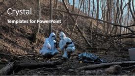  Presentation with crime scene investigation - Presentation theme with detectives-are-collecting-evidence background and a dark gray colored foreground