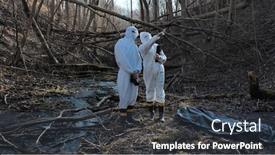  Presentation with investigation - Cool new theme with detectives-are-collecting-evidence backdrop and a tawny brown colored foreground