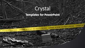  Presentation with forensic - PPT theme enhanced with detectives-are-collecting-evidence background and a dark gray colored foreground