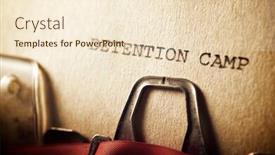  Presentation with camp - Colorful presentation enhanced with detention-camp-text-written backdrop and a lemonade colored foreground