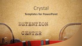  Presentation with writing the text human rights - PPT theme enhanced with detention-center-text-written background and a yellow colored foreground