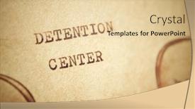  Presentation with writing the text human rights - Presentation theme featuring detention-center-text-written background and a lemonade colored foreground