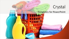  Presentation with detergent powder - Audience pleasing slides consisting of detergent and washing powder backdrop and a sky blue colored foreground