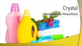  Presentation with detergent powder - Colorful theme enhanced with detergent with washing powder backdrop and a  colored foreground