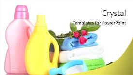  Presentation with detergent powder - Theme enhanced with detergent with washing powder background and a white colored foreground