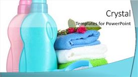  Presentation with detergent powder - PPT theme having detergent with washing powder background and a white colored foreground