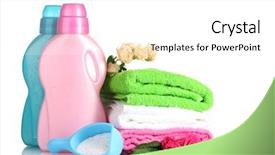 Presentation with detergent powder - PPT theme consisting of detergent with washing powder background and a white colored foreground