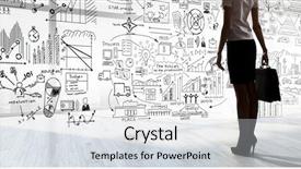  Presentation with goal - Beautiful slide deck featuring determined and goal oriented backdrop and a light gray colored foreground