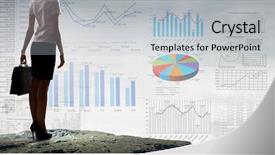  Presentation with goal - Beautiful slide deck featuring determined and goal oriented backdrop and a light gray colored foreground